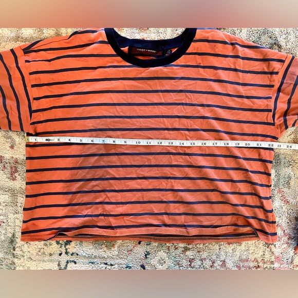 Code x Mode Orange/Blue Stripe Long Sleeve Crop Top Size XL - Picture 6 of 8